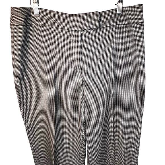 Jones Wear Stretch,12,houndstooth cuffed seamed Wideleg career preppy pants Y2K - Picture 3 of 8